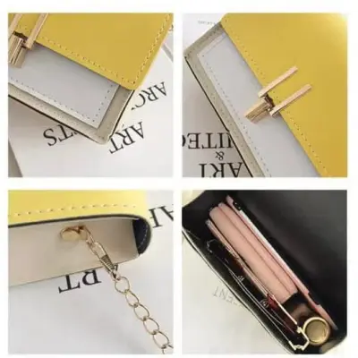 All-match Chain Shoulder Ladies Hit Color Stitching Bag Messenger Bag secondary
