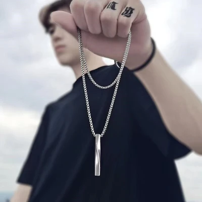 Trendy Simple Stainless Steel Chain Men Necklace Jewelry Gift secondary