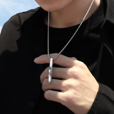Trendy Simple Stainless Steel Chain Men Necklace Jewelry Gift