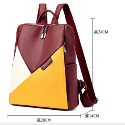 High Capacity PU Leather Anti Theft Female Backpacks Travel Women Handbag for Lady Business Multifunction Waterproof Shoulder Bag secondary