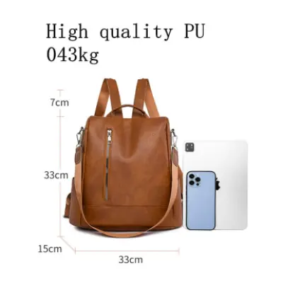 PU leather backpack for women casual travel backpack Anti-theft work backpack woman ipad backpack ladies shoulder bags secondary