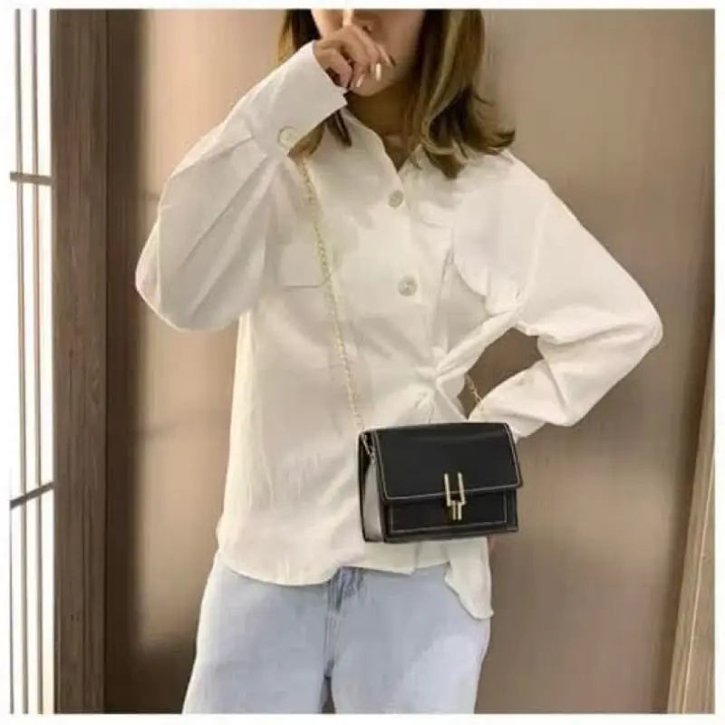 All-match Chain Shoulder Ladies Hit Color Stitching Bag Messenger Bag