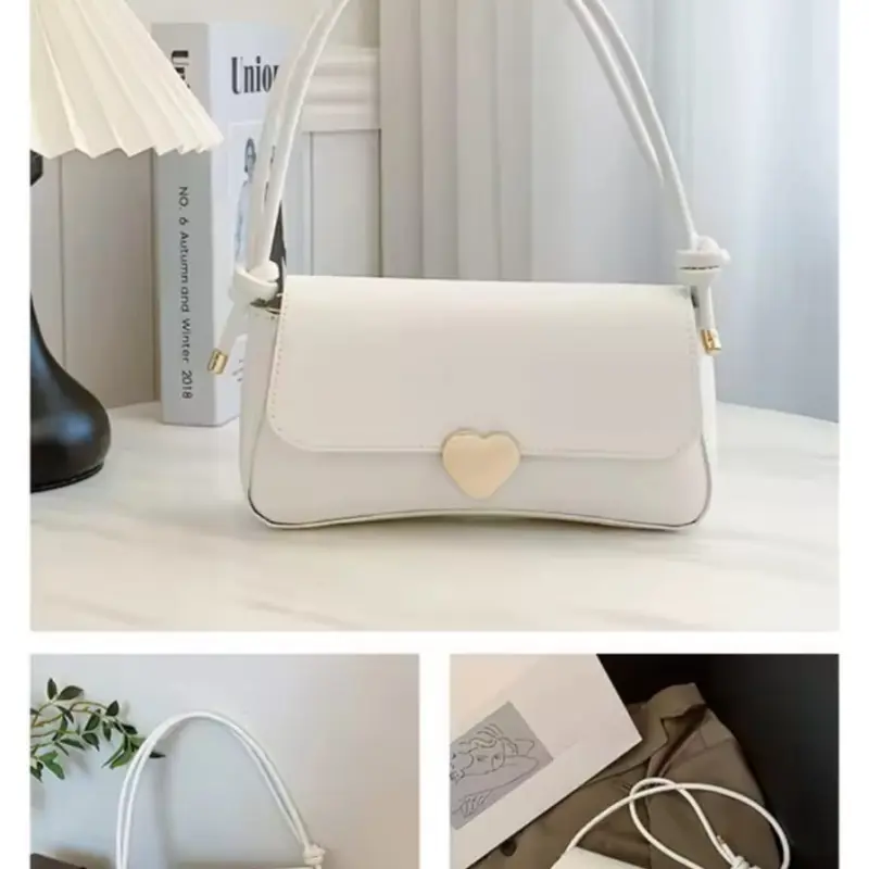 Women’s Shoulder Love Button Purse Bags Casual Korean Handbags