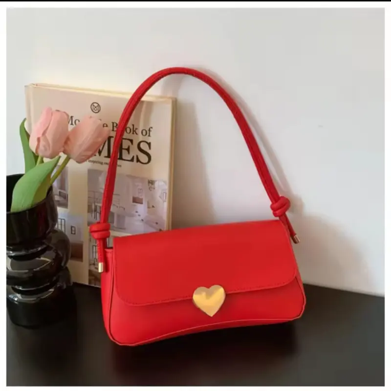 Women’s Shoulder Love Button Purse Bags Casual Korean Handbags
