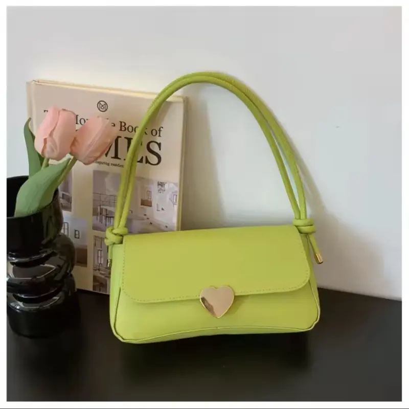 Women’s Shoulder Love Button Purse Bags Casual Korean Handbags