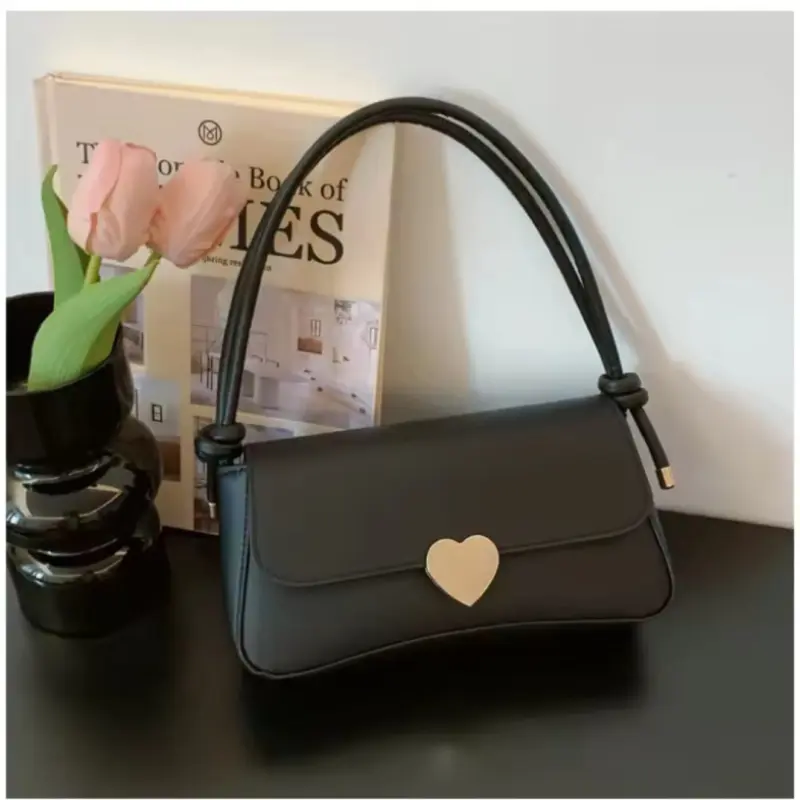 Women’s Shoulder Love Button Purse Bags Casual Korean Handbags