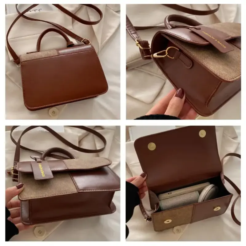 Fashion Commuting Small Square Bag Niche Design Portable Small Bags High-end Texture Single-shoulder Bag