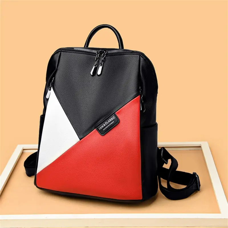 High Capacity PU Leather Anti Theft Female Backpacks Travel Women Handbag for Lady Business Multifunction Waterproof Shoulder Bag